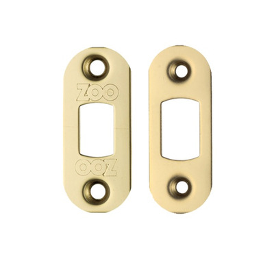 Zoo Hardware Radius Face Plate And Strike Plate Accessory Pack, PVD Stainless Brass - ZLAP02RPVD PVD STAINLESS BRASS (RADIUS)