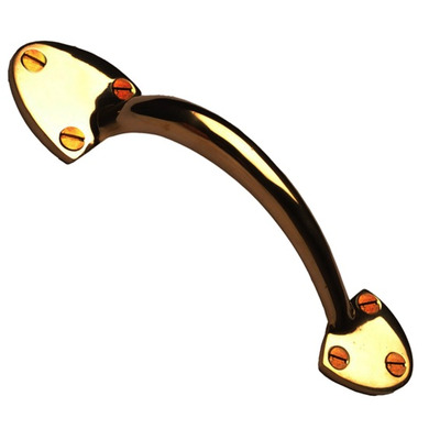 Cardea Ironmongery Round Pull Handle (178mm), Unlacquered Brass - AN141UNL UNLACQUERED BRASS