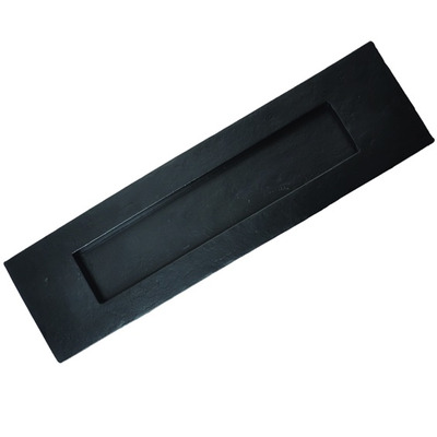 Cardea Ironmongery Letter Plate (268mm x 108mm OR 350mm x 98mm), Black Iron - BI260 BLACK IRON - 350mm x 98mm
