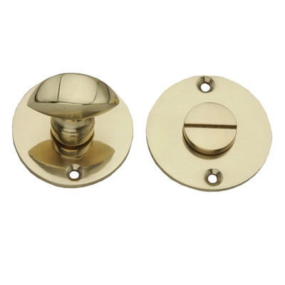 Spira Brass Lady Bathroom Thumb Turn & Release, Polished Brass - SB3108PB POLISHED BRASS