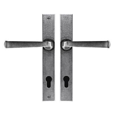 Finesse Allendale Sprung Multipoint Door Handles, Pewter - FDMPS 28 (sold in pairs) EURO LOCK