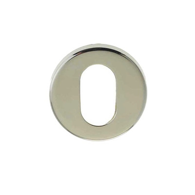 Frelan Hardware Oval Profile Escutcheon (52mm x 5mm OR 52mm x 8mm), Polished Stainless Steel - JPS04 GRADE 304 - 52mm x 5mm OVAL PROFILE (CYLINDER HOLE)