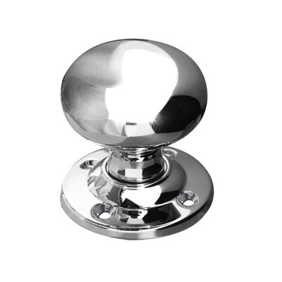 Frelan Hardware Contract Mushroom Mortice Door Knob (64mm Rose Diameter), Polished Chrome - JV172BPC (sold in pairs) POLISHED CHROME