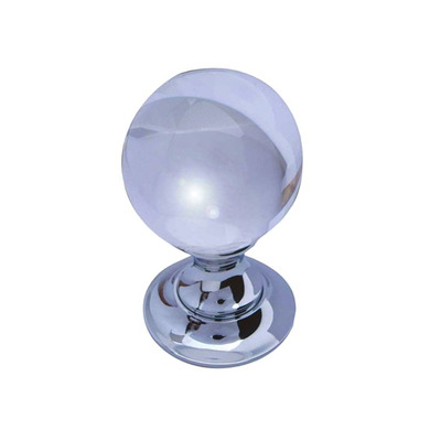 Frelan Hardware Plain Ball Glass Mortice Door Knob, Polished Chrome - JH1150PC (sold in pairs) POLISHED CHROME