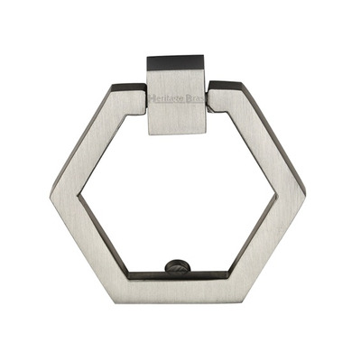 Heritage Brass Hexagon Cabinet Drop Pull, Satin Nickel - C6334-SN SATIN NICKEL - 51mm x 51mm