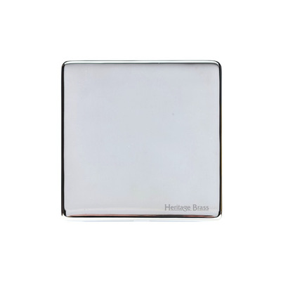 M Marcus Electrical Studio Single Blank Plate, Polished Chrome - Y02.231 POLISHED CHROME