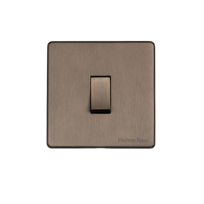 M Marcus Electrical Studio 1 Gang 2 Way Switch, Aged Pewter (Trimless) - YAP.200.AP AGED PEWTER