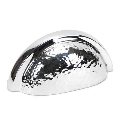 From The Anvil Hammered Regency Concealed Drawer Pull (75mm C/C), Polished Chrome - 46043 POLISHED CHROME