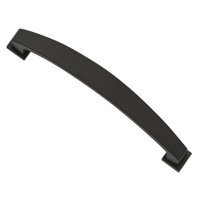 Hafele Augusta Bow Cupboard Pull Handles With Backplates (128mm OR 160mm c/c), Matt Black - 103.30.805 MATT BLACK - 128mm c/c