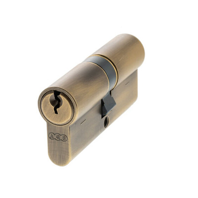 Atlantic UK AGB Euro Profile 5 Pin Double Cylinder (30mm/30mm OR 35mm/35mm), Matt Antique Brass - C603722525 MATT ANTIQUE BRASS - 35mm/35mm (70mm) KEYED ALIKE **PLEASE ALLOW 5-6 WEEK FOR DELIVERY**