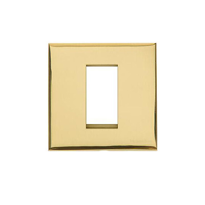 M Marcus Electrical Winchester 1 Module Euro Plate, Polished Brass - PL.W01.2691.G POLISHED BRASS