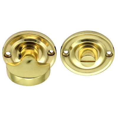 Prima Bathroom Turn & Release, Polished Brass OR Unlacquered Brass - PB2032 UNLACQUERED BRASS