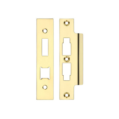 Zoo Hardware Face Plate And Strike Plate Accessory Pack For Horizontal Lock, Polished Brass Unlacquered - ZLAP16BPBUL POLISHED BRASS UNLACQUERED