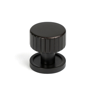 From The Anvil Judd Cabinet Knob On Rose (25mm, 32mm Or 38mm), Aged Bronze - 50448 AGED BRONZE - 38mm