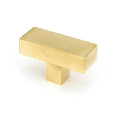 From The Anvil Albers T-Bar Cabinet Knob (50mm x 20mm), Aged Brass - 50683 AGED BRASS