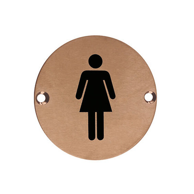 Zoo Hardware ZSS Door Sign - Female Sex Symbol, PVD Bronze - ZSS02-PVDBZ PVD BRONZE