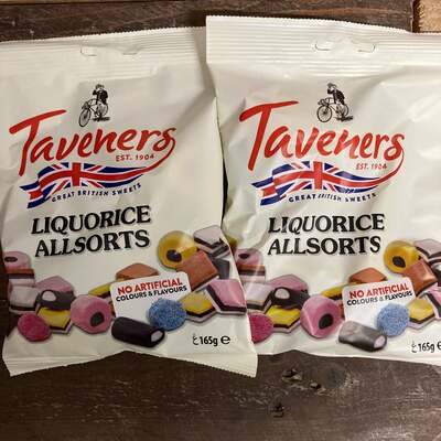 3x Taveners Liquorice Allsorts Bags (3x165g)