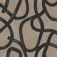 Image of Linear Swirl Wallpaper Taupe Holden 13460