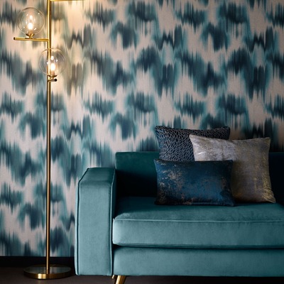 Lusso Colorante Wallpaper Midnight Clarke and Clarke W0165/02
