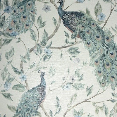Keeka Peacock Wallpaper Blue / Neutral  Arthouse 923708
