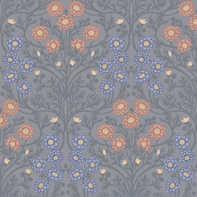 Ekbacka Bellis Floral Wallpaper Grey Galerie 14020