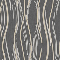 Image of Shimmer Wave Wallpaper Black / Gold World of Wallpaper AF0023