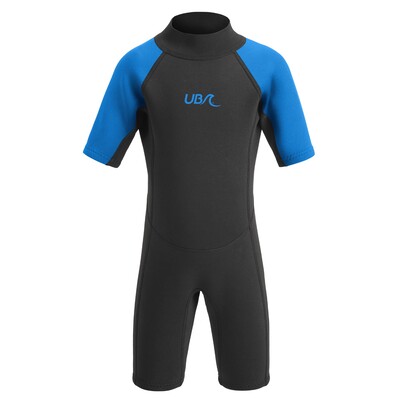 Child/Boy/Girl Shorty Short Half Wetsuit To Fit Age 3-12 yrs - BLUE - AGE 5-6 YEARS