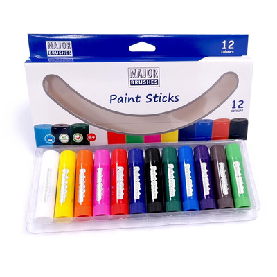Set Of 12 Assorted Fast Drying Paint Sticks