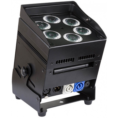 Accu LED Indoor Uplighter with RGBWA LEDs Battery Operated - Black