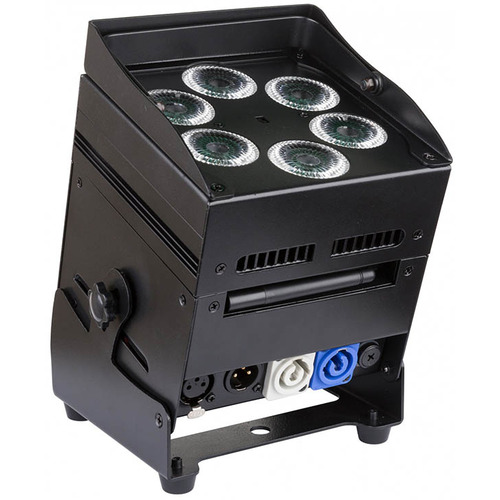 Accu LED Indoor Uplighter with RGBWA LEDs Battery Operated - Black