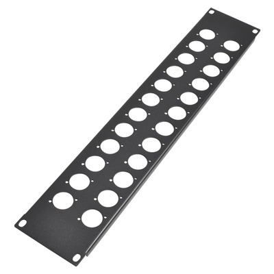 1U XLR Socket Panel D Type - 24 XLR Sockets