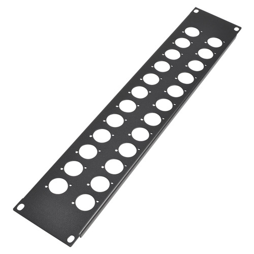 1U XLR Socket Panel D Type - 24 XLR Sockets