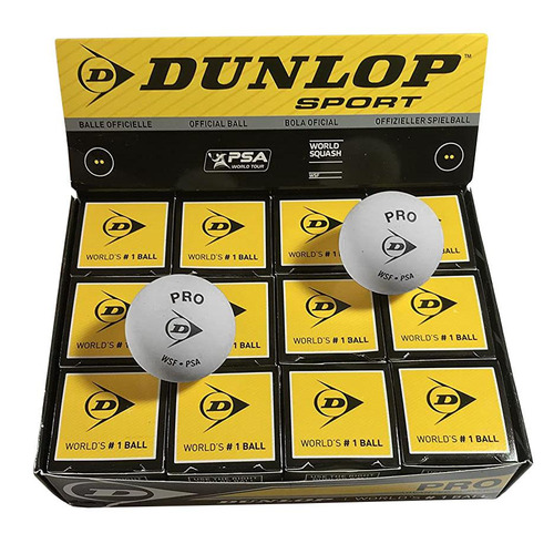 Dunlop Pro White Squash Balls
