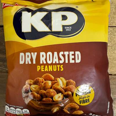 2x KP Dry Roasted Peanuts Party Bags (2x375g)
