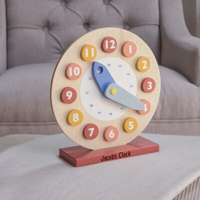 Buy Personalised Tender Leaf Toys - Teaching Clock Toy in 