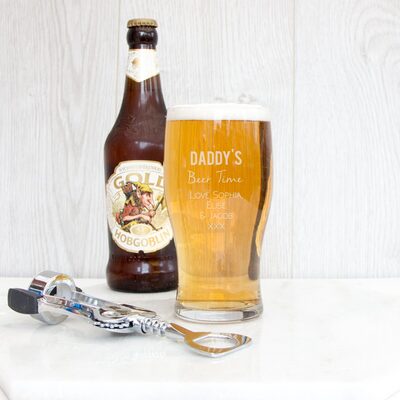 Personalised Beer Pint Glass
