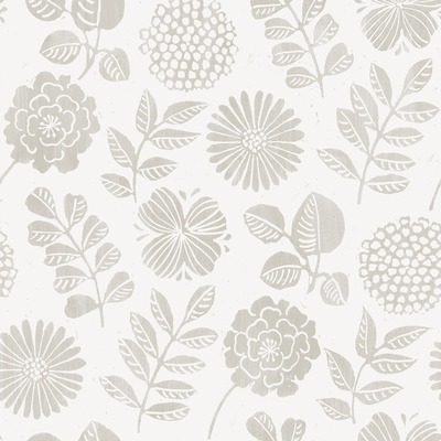 Inge Floral Vinyl Wallpaper Grey Fine Decor FD26533
