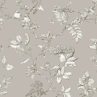 Laura Ashley Elderwood Wallpaper Steel Grey 113347