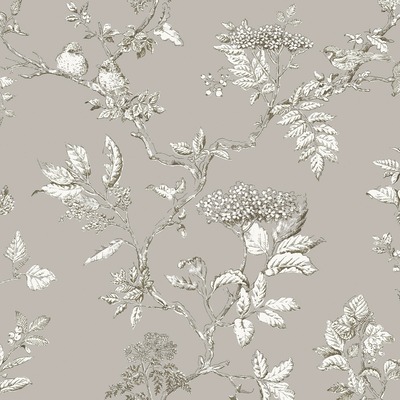 Laura Ashley Elderwood Wallpaper Steel Grey 113347
