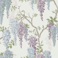 Laura Ashley Wisteria Garden Wallpaper Pale Iris 113356