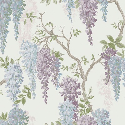 Laura Ashley Wisteria Garden Wallpaper Pale Iris 113356

