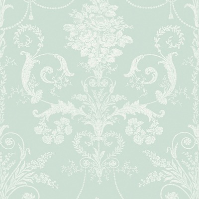Laura Ashley Josette Damask Wallpaper Duck Egg 113380
