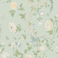 Laura Ashley Summer Palace Wallpaper Eau de Nil 121407