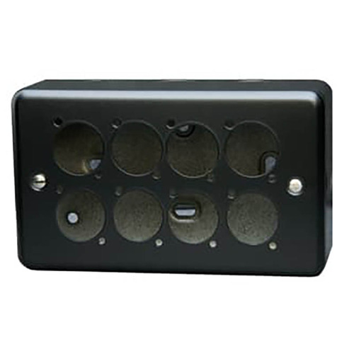Double Gang Plate and Box for D Series Connectors - 8 Way Horizontal