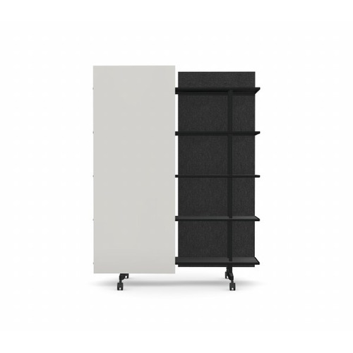 A08 Mobile Shelving Unit with Glass Writing Board