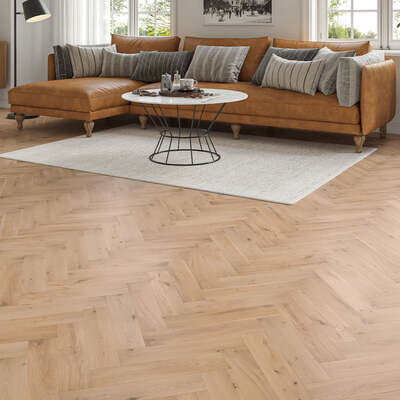 Lusso Verona Invisible Smooth Oiled Rustic Herringbone Solid Oak Flooring – Lusso