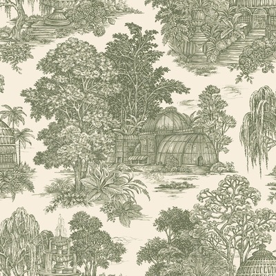 Osterley Gardens Toile Wallpaper Green Holden 13950
