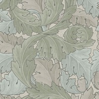 William Morris At Home Acanthus Wallpaper Sage Green / Duck Egg 124228