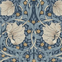 William Morris At Home Pimpernel Wallpaper Blue 124241