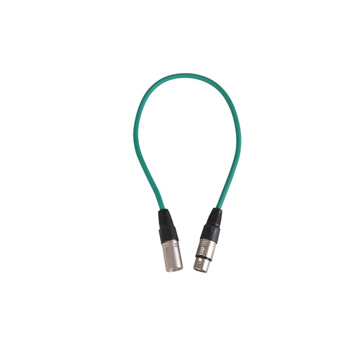 XLR to XLR Balanced Patch Lead 3 pin 0.5m Green